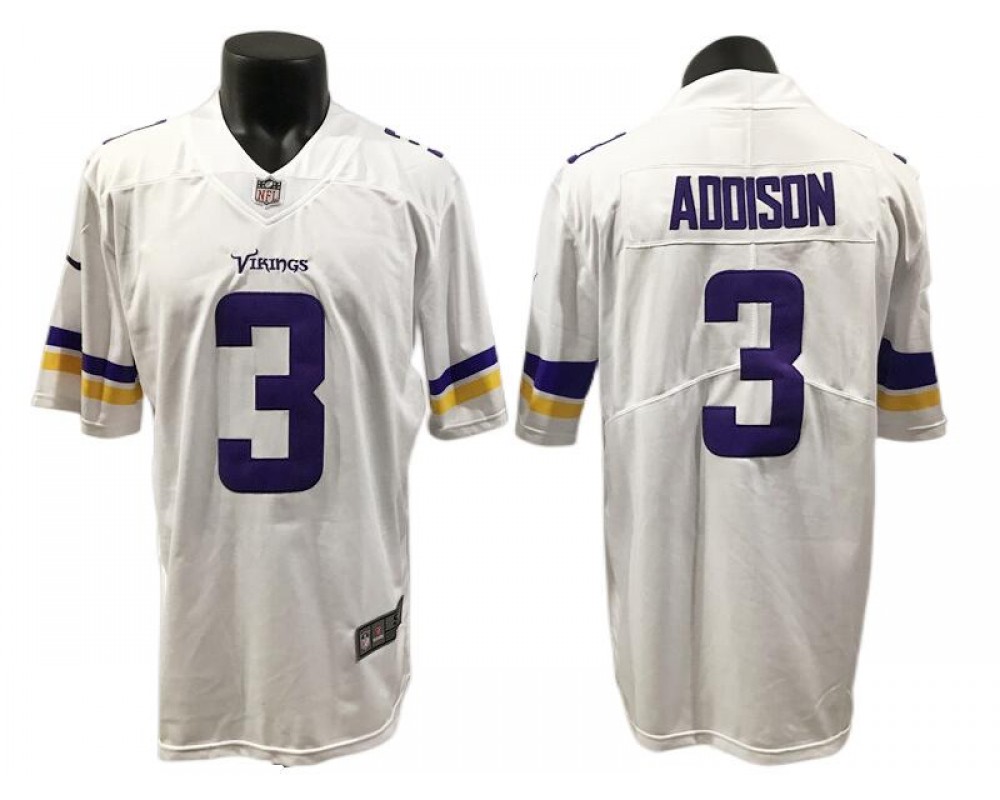 Minnesota Vikings 3 Jordan Addison White Vapor Limited Jersey